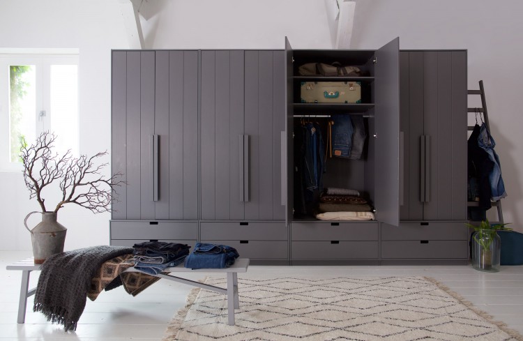 Schlafen Kleiderschrank grey web